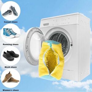 2 Shoe Washing Machine Bags For All Shoe Types Zipper Closure Cleaner Scrubber